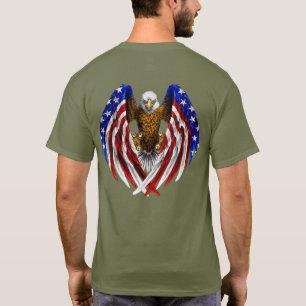 US Spyder Ryders - Örnflaggans logotyp bak T Shirt