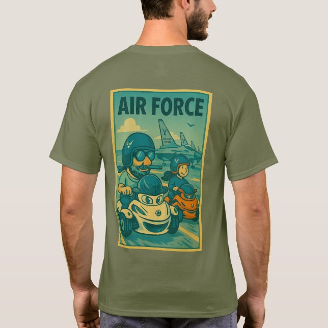 US Spyder Ryders - Poster Go Airforce T Shirt (Baksida)