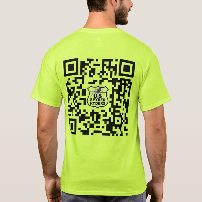 US Spyder Ryders - QR Code 2S T Shirt (Baksida)