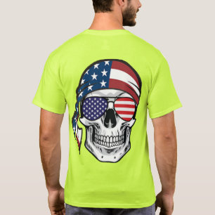 US Spyder Ryders - Skull RWB Tillbaka T Shirt