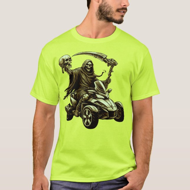 US Spyder Ryders - Skull Skeleton Spyder Front T Shirt (Framsida)