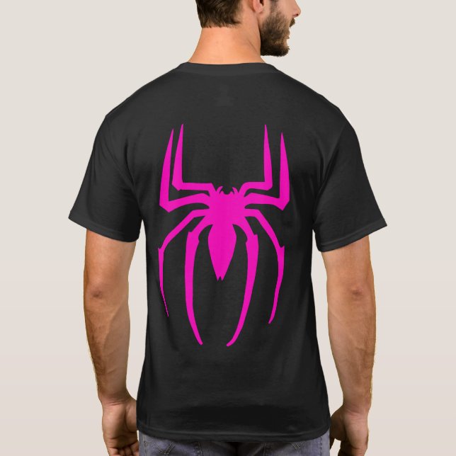 US Spyder Ryders - Spider Back Rosa T Shirt (Baksida)