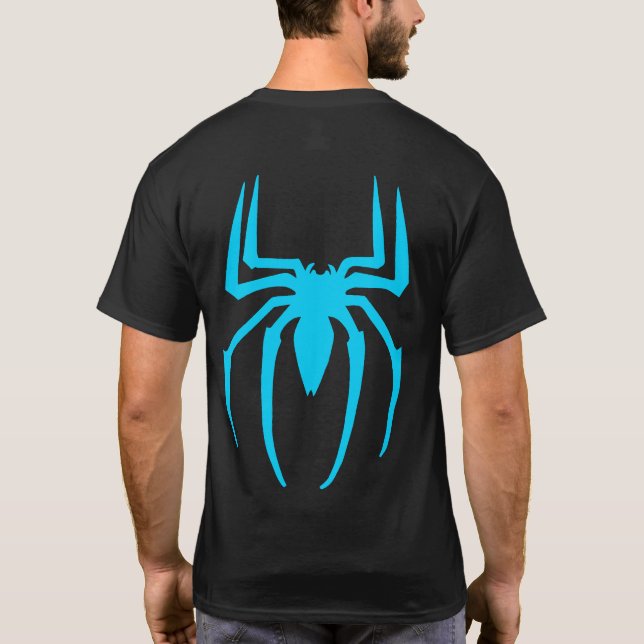 US Spyder Ryders - Spindel Bakre Blå T Shirt (Baksida)