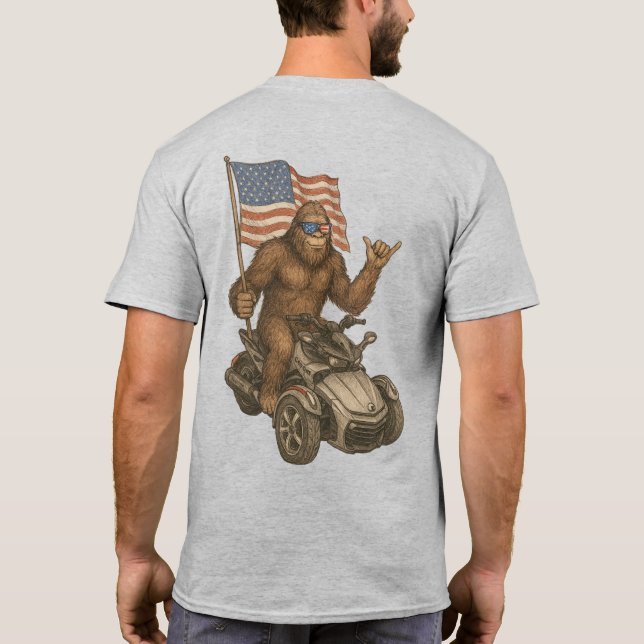 US Spyder Ryders - Spyder BigFoot Flagga 2S T Shirt (Baksida)
