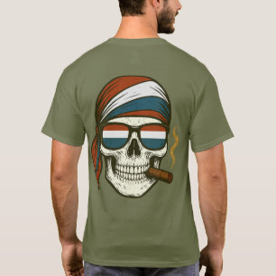 US Spyder Ryders - Spyder Skull RWB Scarf Glass 2S T Shirt