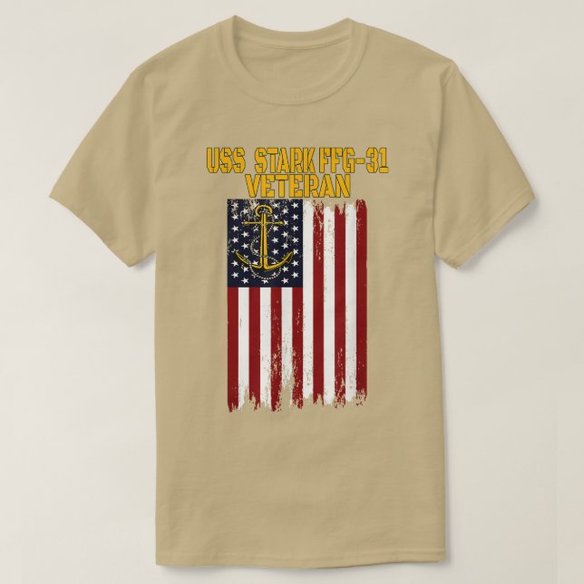 US Stark FFG31 Frigate Veterans Day Fars dag  T Shirt (Design framsida)