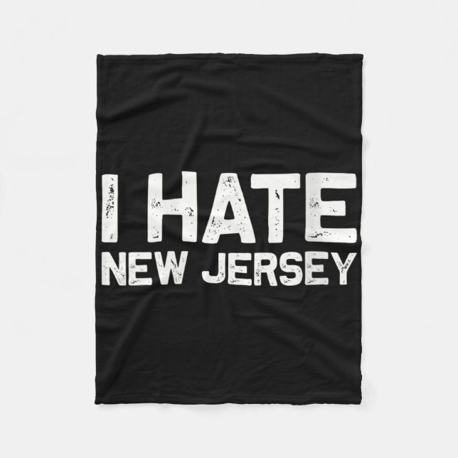Us Stat Souvenir Jag Hatrar New Jersey V-ringad  Fleecefilt (Framsidan)