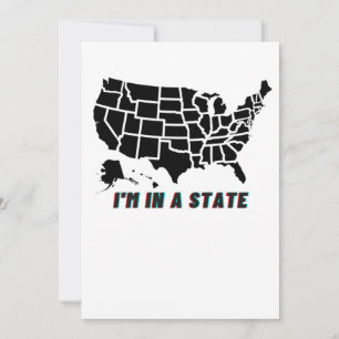 US State Karta I är i en stat Julkort