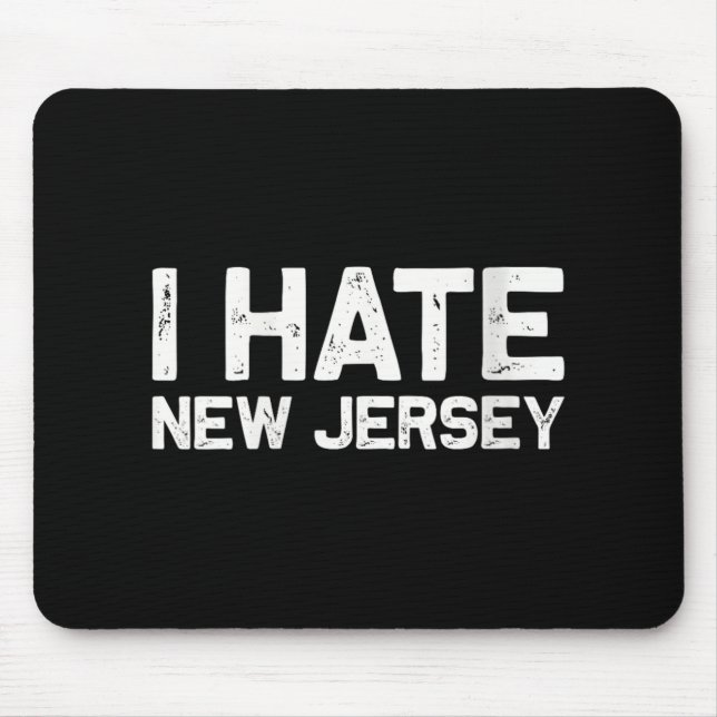 Us State Souvenir I Hate New Jersey V-neck  Musmatta (Framsidan)