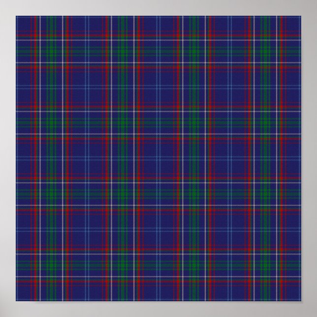 US State Tartan - Massachusetts - Digital Download Poster (Framsidan)