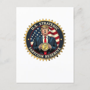 US Strategic Fartcoin Reserve Crypto Trump Funny Vykort