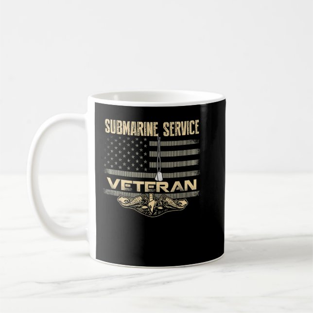 US Submarine Service Veteran Shirt for Veteran Sub Kaffemugg (Vänster)