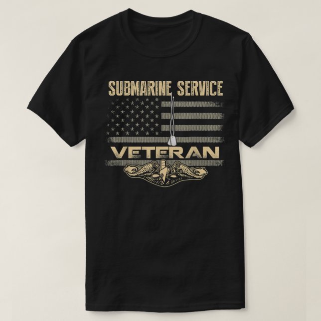 US Submarine Service Veteran Shirt for Veteran Sub T Shirt (Design framsida)