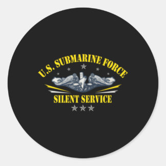 US Submarines Forces Silent Service Patriotic Vete Runt Klistermärke