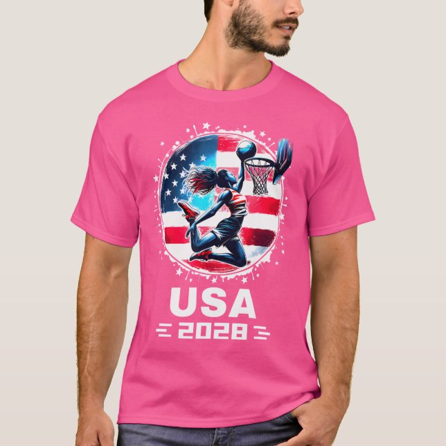 US Team 2028 United Stater American Flagga Women B T Shirt (Framsida)