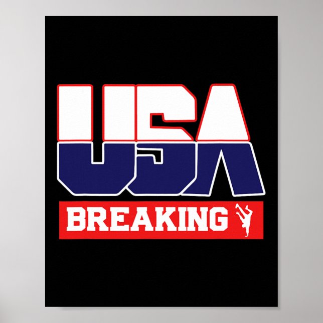 US Team Break Dancing - Manar och Women American S Poster (Framsidan)