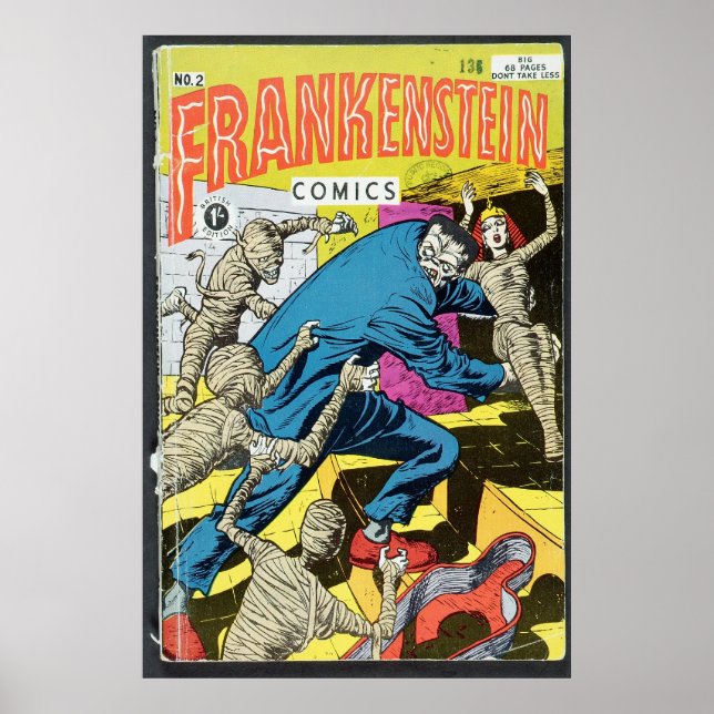 US tecknad - Frankenstein Poster (Framsidan)