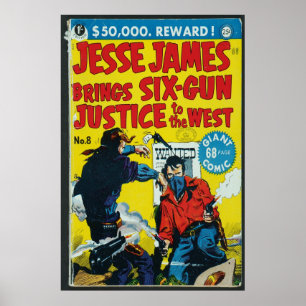 Us-tecknad - Jesse James Poster