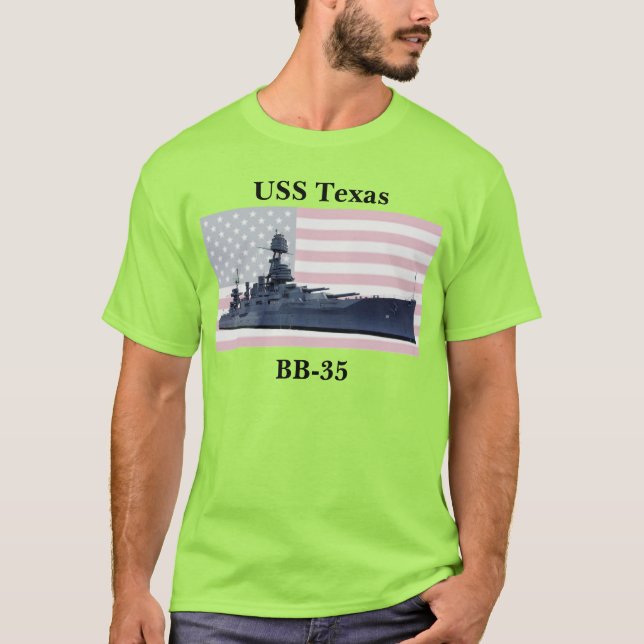 US Texas (BB-35) T Shirt (Framsida)