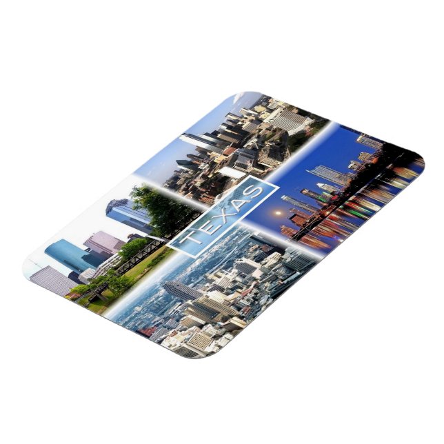 US Texas - Downtown Houston - Downtown Dallas - Magnet (Vänstra Sidan)