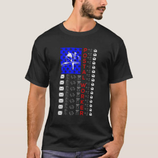 US Theme Postal Worker Mail Carrier T Shirt