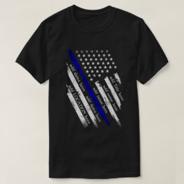 US Thin Blue Line Flagga T-Shirt