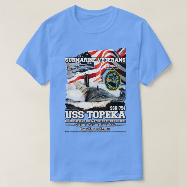 US Topeka SSN754 US Submarine veterans T Shirt (Design framsida)