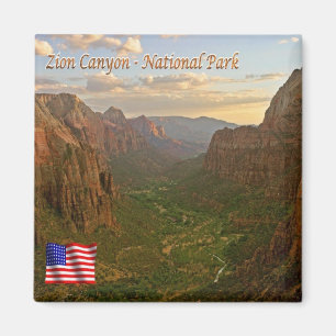 US U.S.A. Nationalparken Zion Canyon - Panorama Magnet