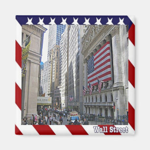 US U.S.A. - New York City - Wall street Magnet