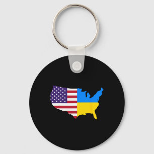 Us Ukraina Karta Amerika Ukrainsk Flagga Ukraina A Nyckelring
