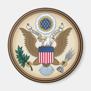 US Underbar Officiell av säl Jackat av Arm Heraldr Magnet