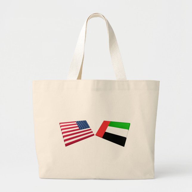 Us- & United Arab Emirates flaggor Jumbo Tygkasse (Framsidan)