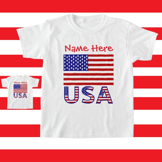 US United Stater America Red Personlig Girl T Shirt (Skapare uppladdad)