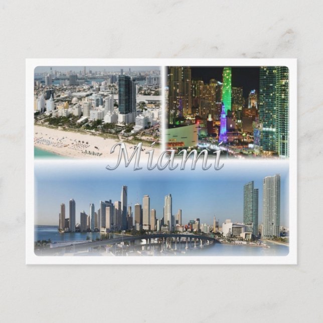 US United Stater - Miami - Florida - Vykort (Framsida)