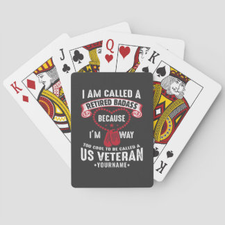 US Veteran Humor Retired Soldier Casinokort