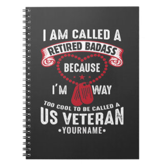 US Veteran Humor Retrött Soldier Anteckningsbok