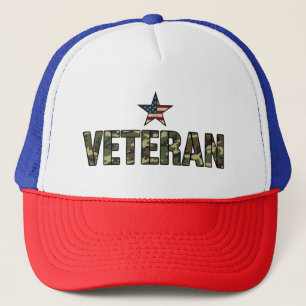 US-veteran Kamouflage-text  Keps