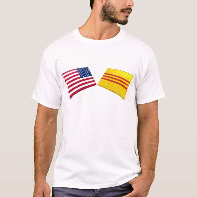US & Vietnam sjunker (södra Vietnam) Tee Shirt (Framsida)