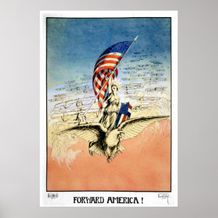 Us-vintage affisch eftersänder Amerika!