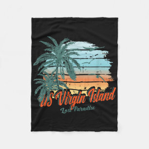 US Virgin Island Beach St. Thomas Shirt Borttappad Fleecefilt