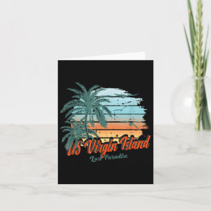 US Virgin Island Beach St. Thomas Shirt Borttappad Kort