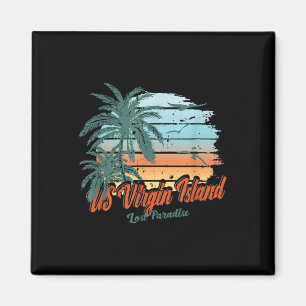 US Virgin Island Beach St. Thomas Shirt Borttappad Magnet