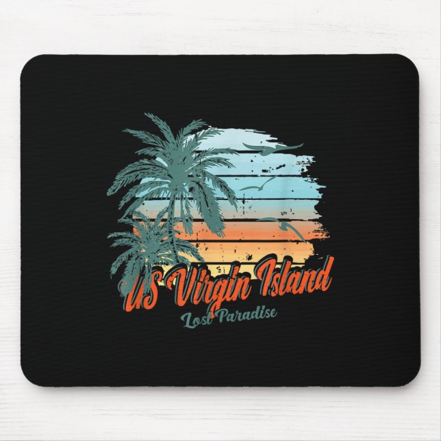 US Virgin Island Beach St. Thomas Shirt Borttappad Musmatta (Framsidan)