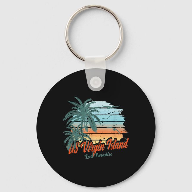 US Virgin Island Beach St. Thomas Shirt Borttappad Nyckelring (Framsida)