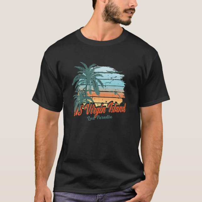Us Virgin Island Beach St Thomas Shirt Borttappad  T (Framsida)