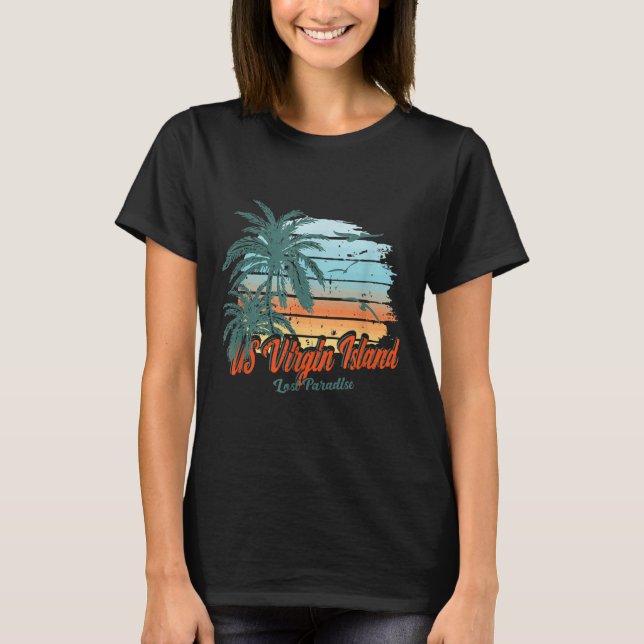 US Virgin Island Beach St. Thomas Shirt Borttappad T (Framsida)