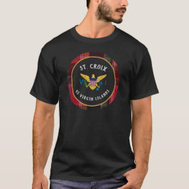 US Virgin Islands Flagga St. Croix Madras USVI T Shirt