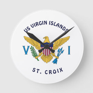US Virgin Islands Flagga St. Croix Personalize Rund Klocka