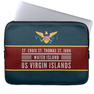 US Virgin Islands Flagga USVI St. Croix St. Thomas Laptop Fodral