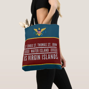 US Virgin Islands Flagga USVI St. Croix St. Thomas Tygkasse